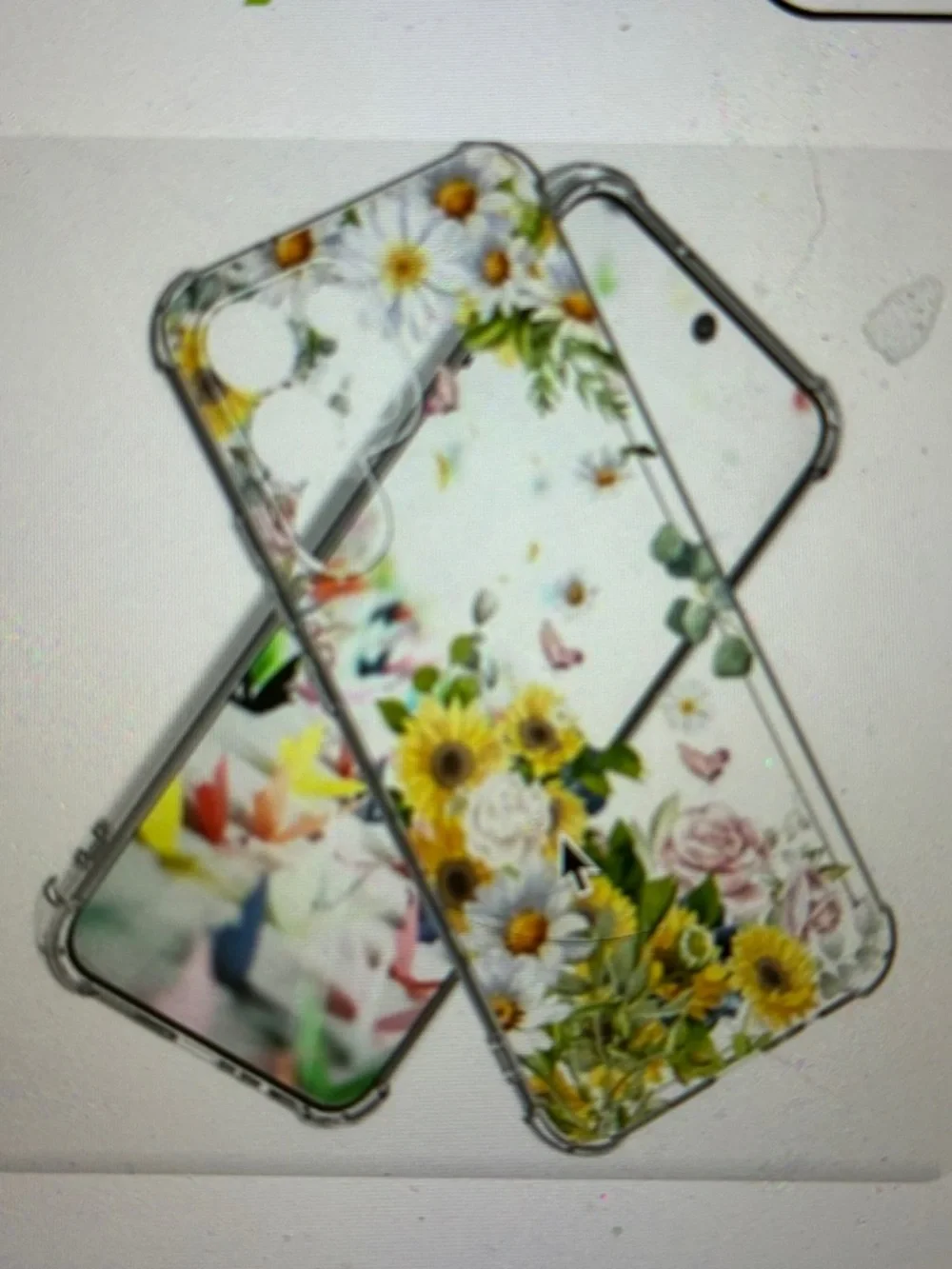 EUC Samsung Galaxy 25 Floral Clear plastic Protective Phone Case.